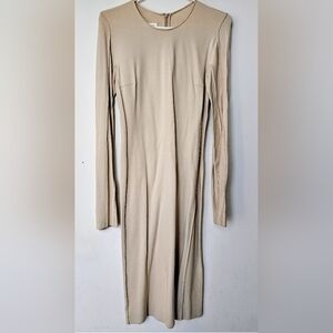 Maison Martin Margiela Cream Nude Bodycon Dress Italy 40